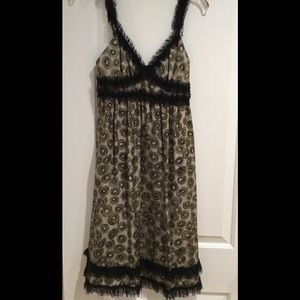 FLIRTY POLECI SILK & LACE DRESS ORIG $370 SZ 2 NEW